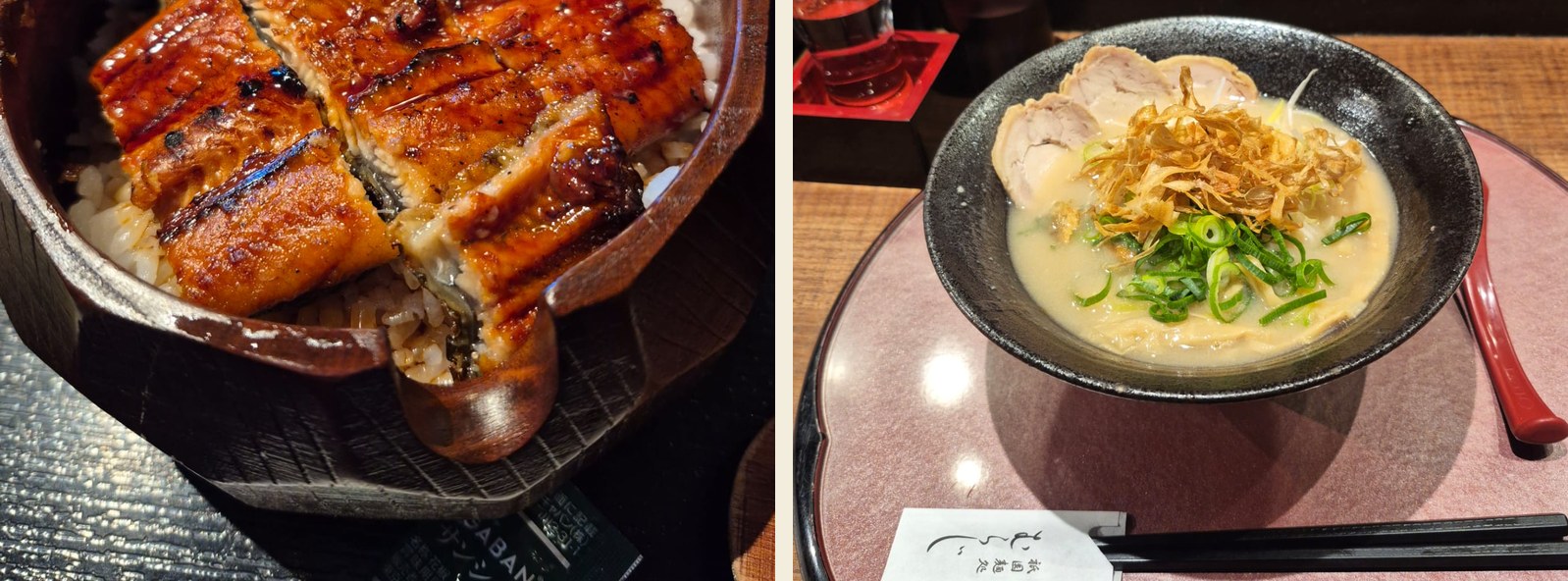 Unaju và ramen trong chuyến đi Nhật Bản